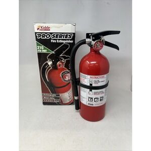 Kidde Pro 210 2A:10-B:C Fire Extinguisher, Rechargeable, Multi-Purpose, 4 lbs